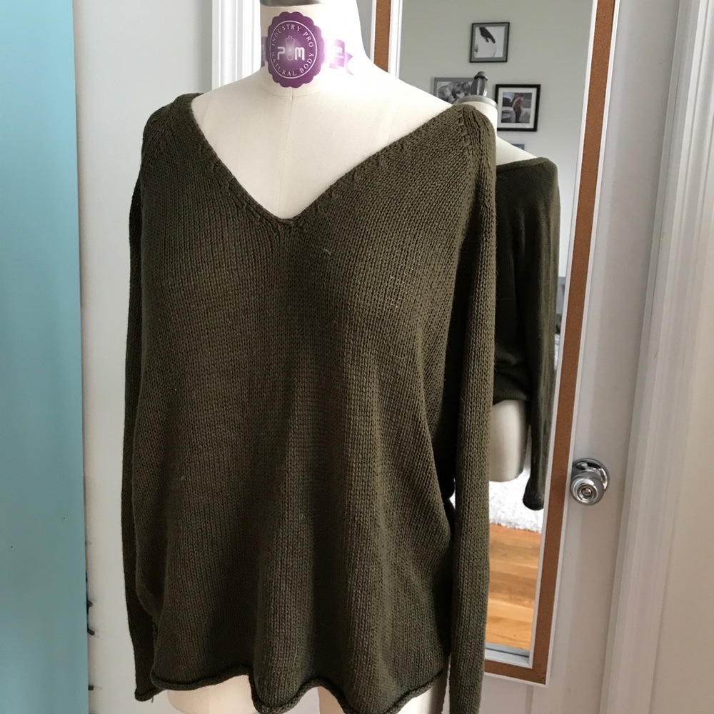 Khaki knit sweater
